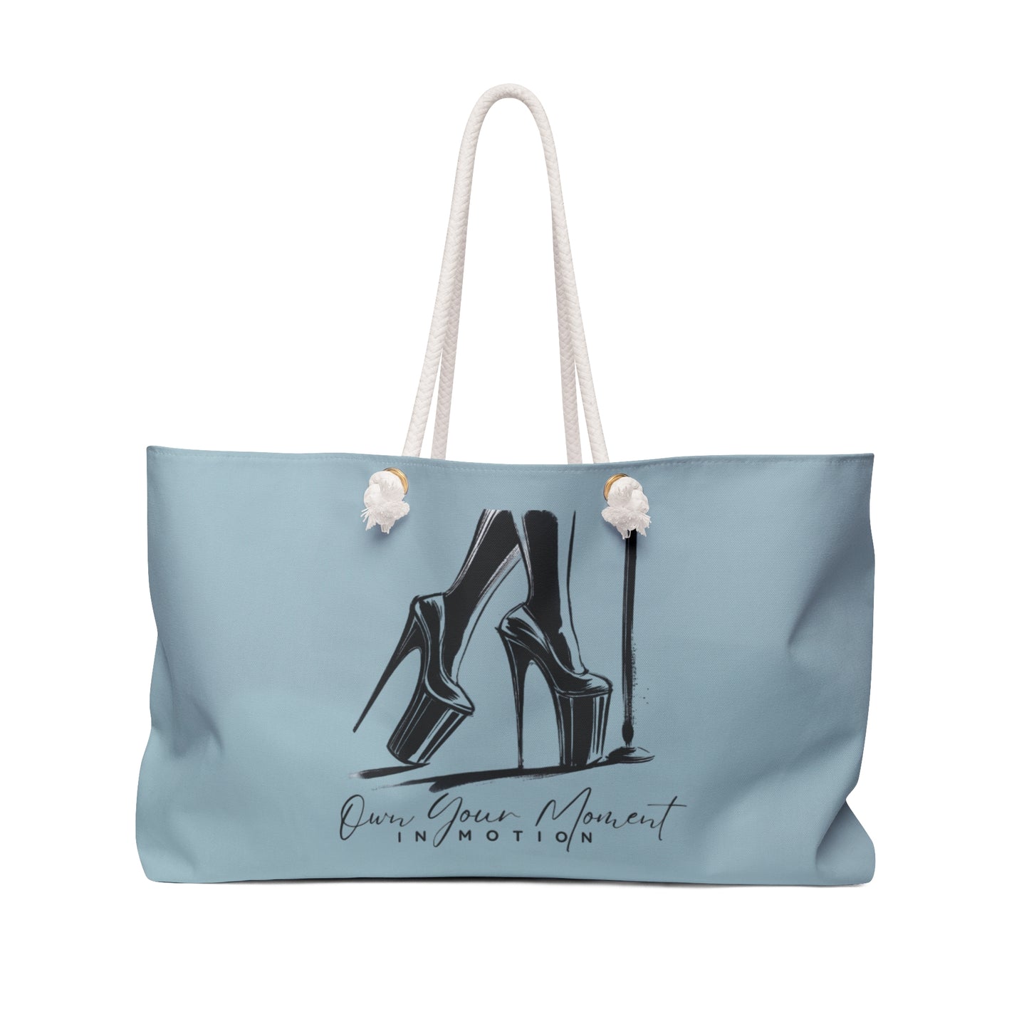 "Mora In Motion- Own Your Moment" Cool Blue Weekender Tote