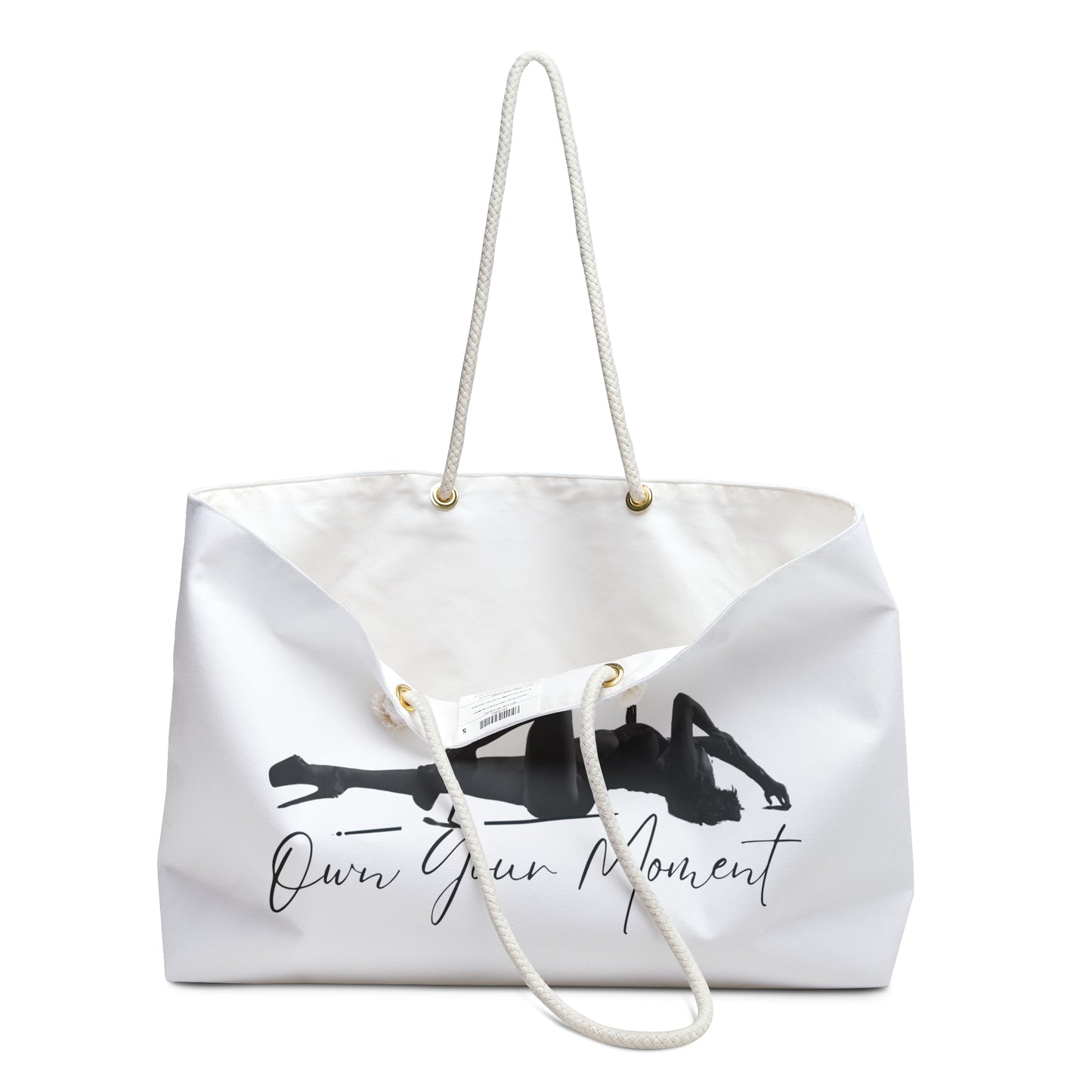 "Mora Pole & Aerial- Own Your Moment" White/Movement Weekender Tote