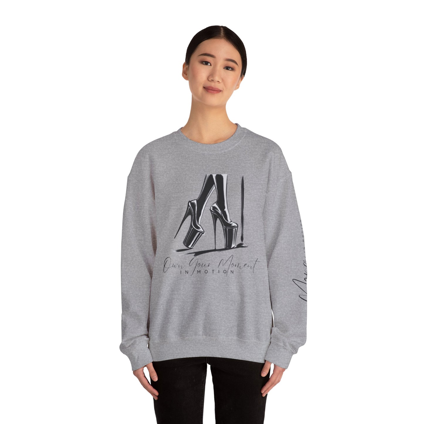 "Own Your Moment In Motion" (Heels) Crewneck Sweatshirt