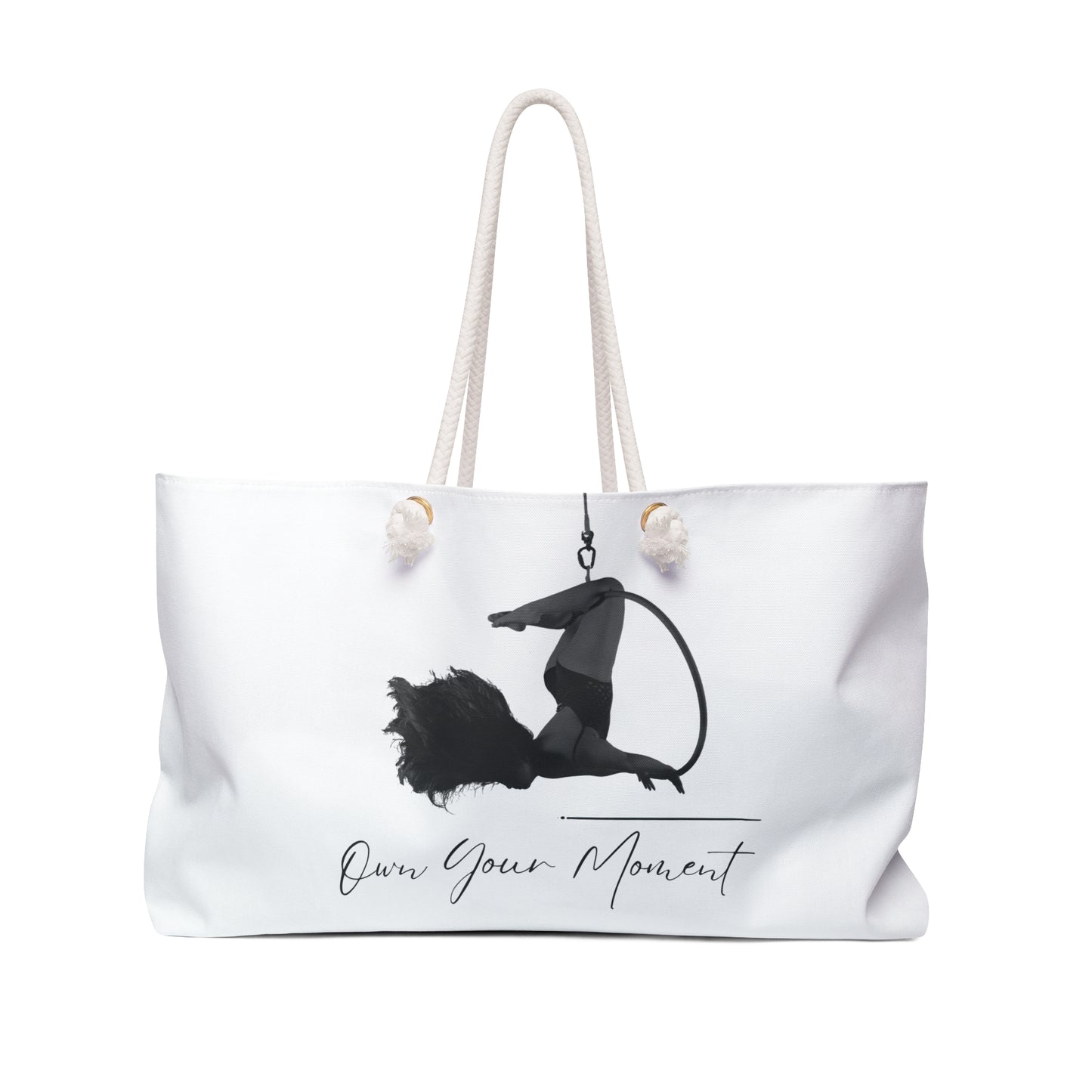 "Mora Pole & Aerial- Own Your Moment" White/Lyra Weekender Tote