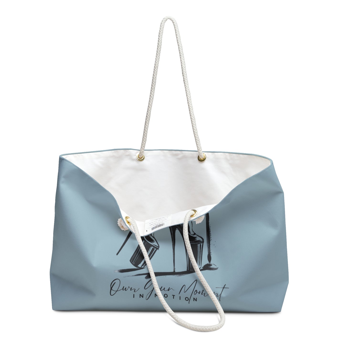 "Mora In Motion- Own Your Moment" Cool Blue Weekender Tote
