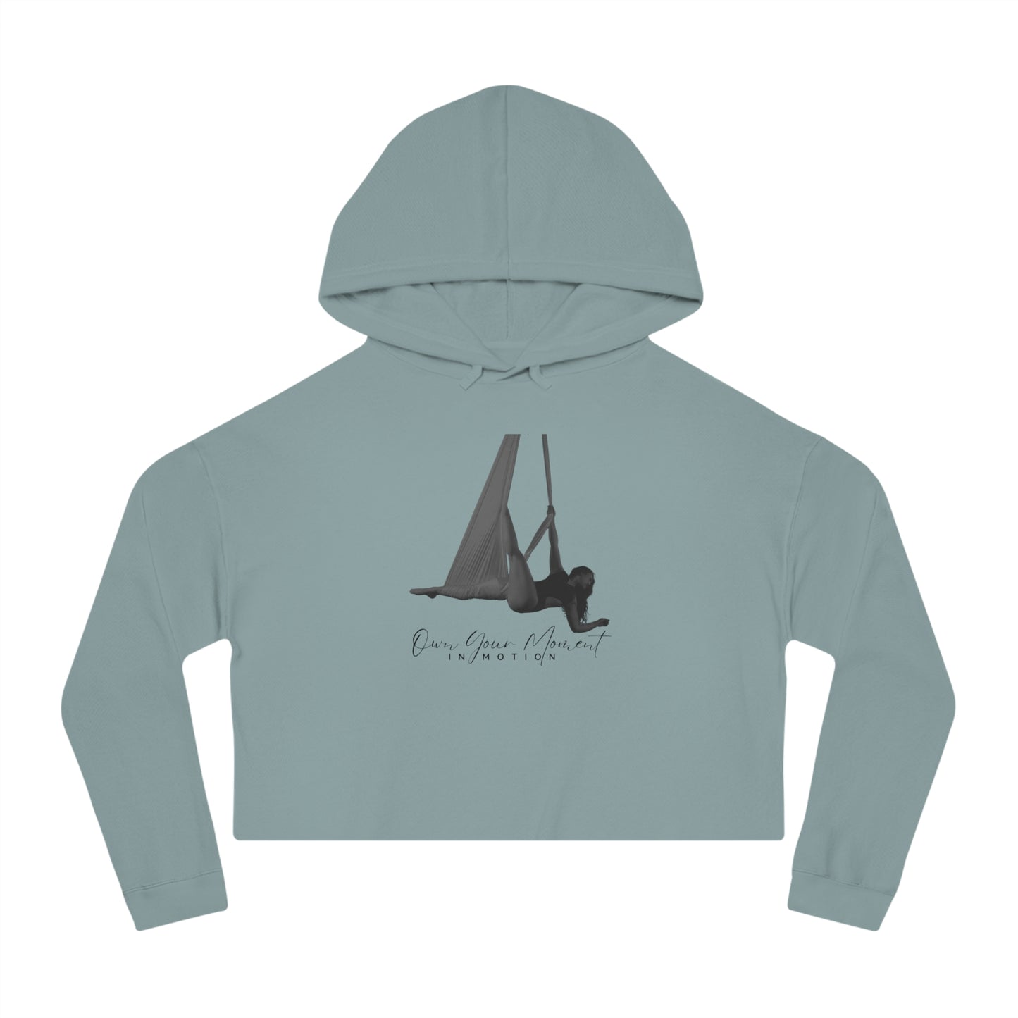 "Own Your Moment in Motion" (Hammock) Cropped Hooded Sweatshirt