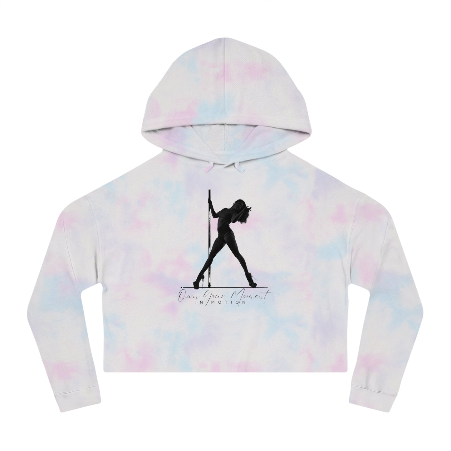 "Own Your Moment in Motion" (Pole) Cropped Hooded Sweatshirt