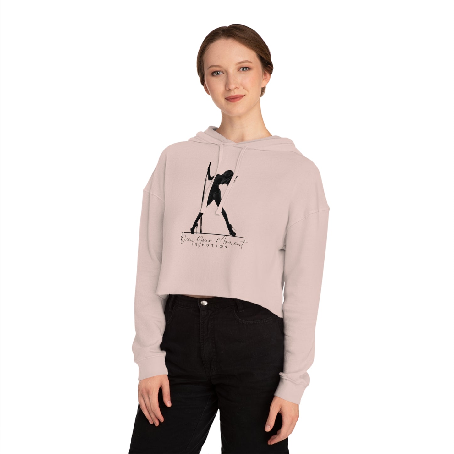 "Own Your Moment in Motion" (Pole) Cropped Hooded Sweatshirt