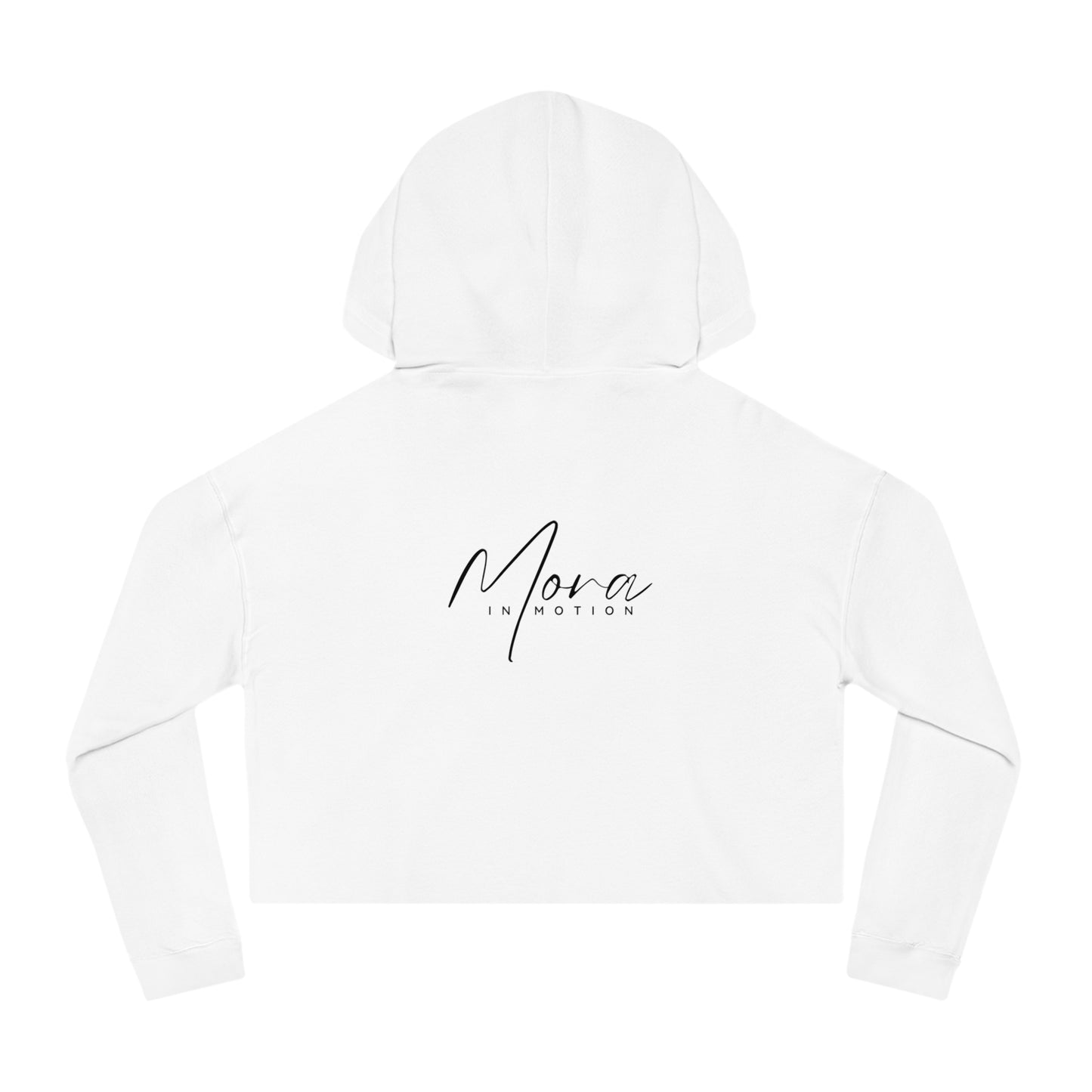 "Own Your Moment in Motion" (Lyra) Cropped Hooded Sweatshirt