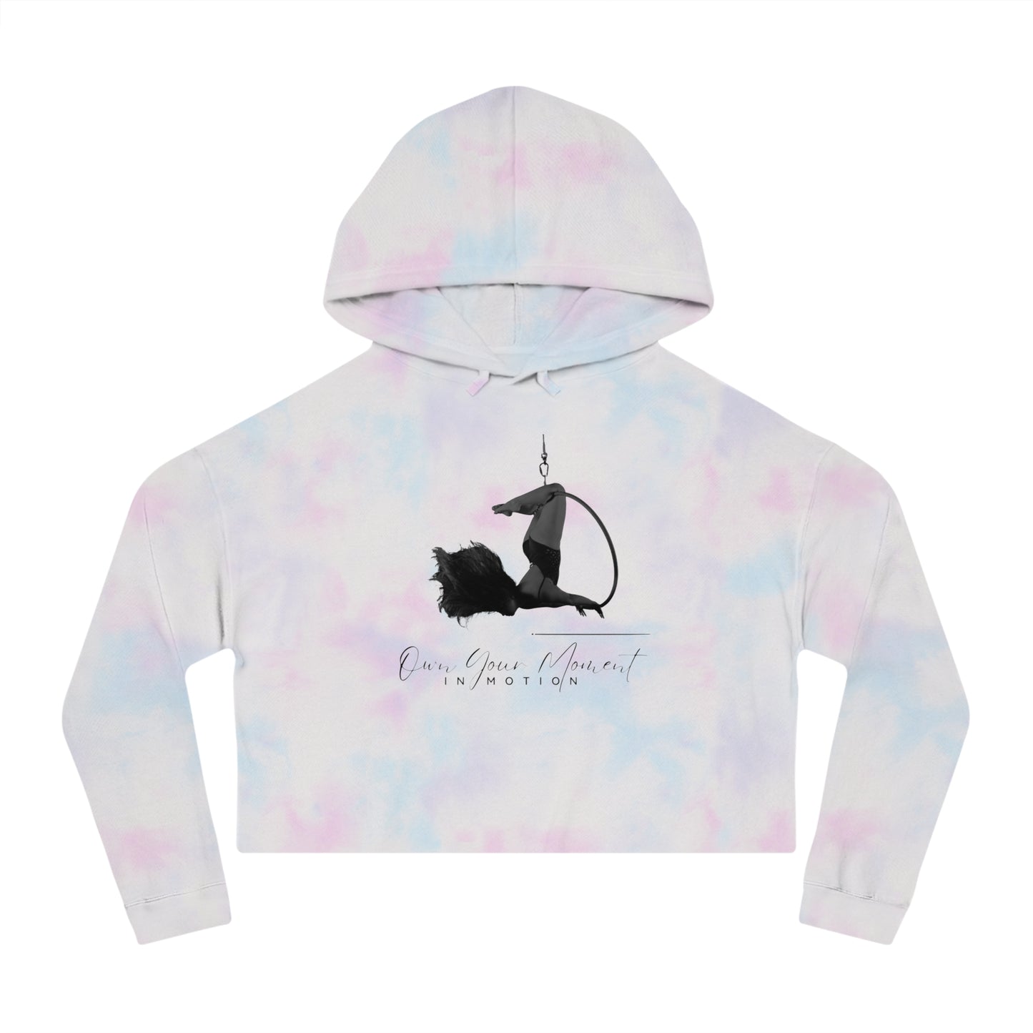 "Own Your Moment in Motion" (Lyra) Cropped Hooded Sweatshirt