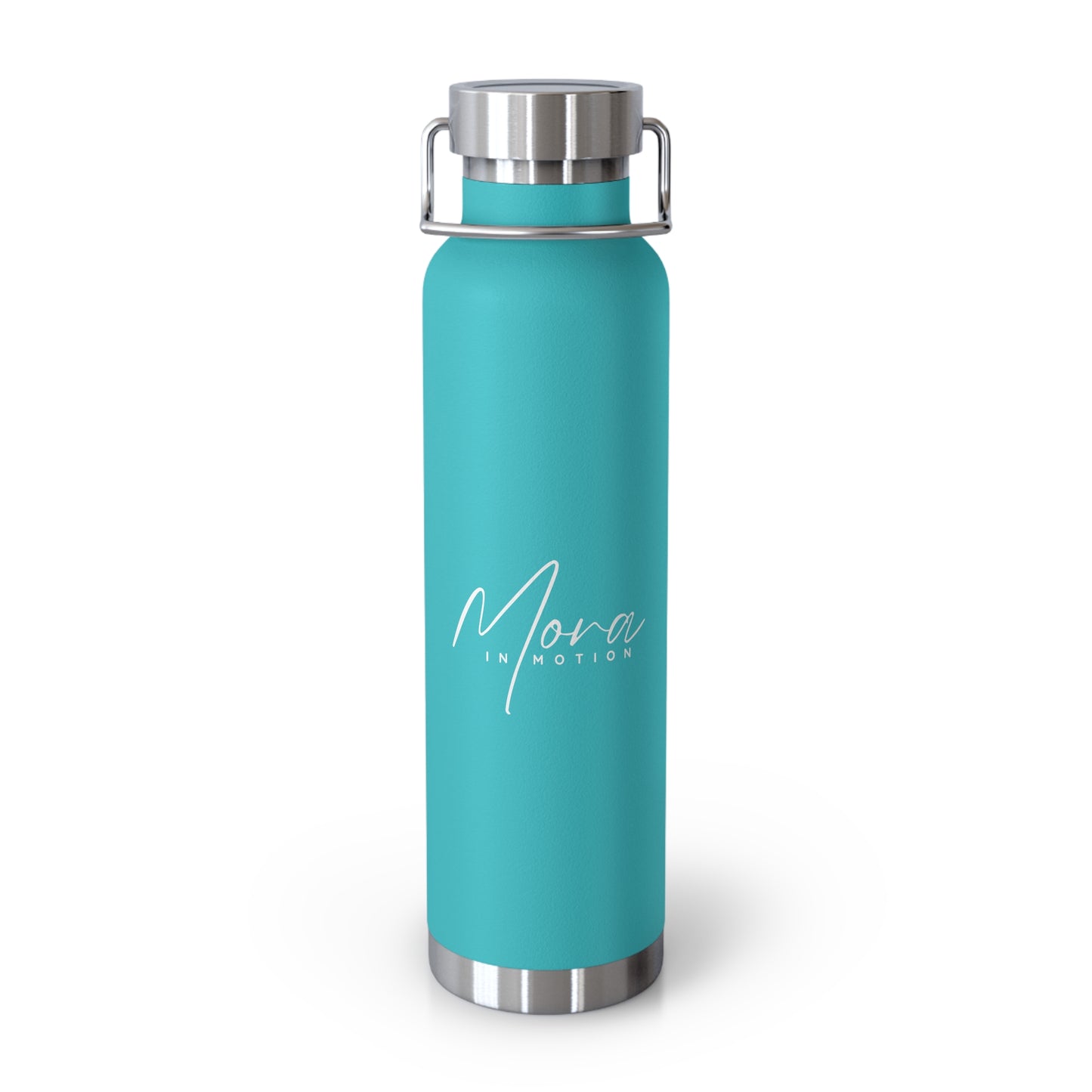 "Mora in Motion" in White Copper Insulated Water Bottle - 22oz