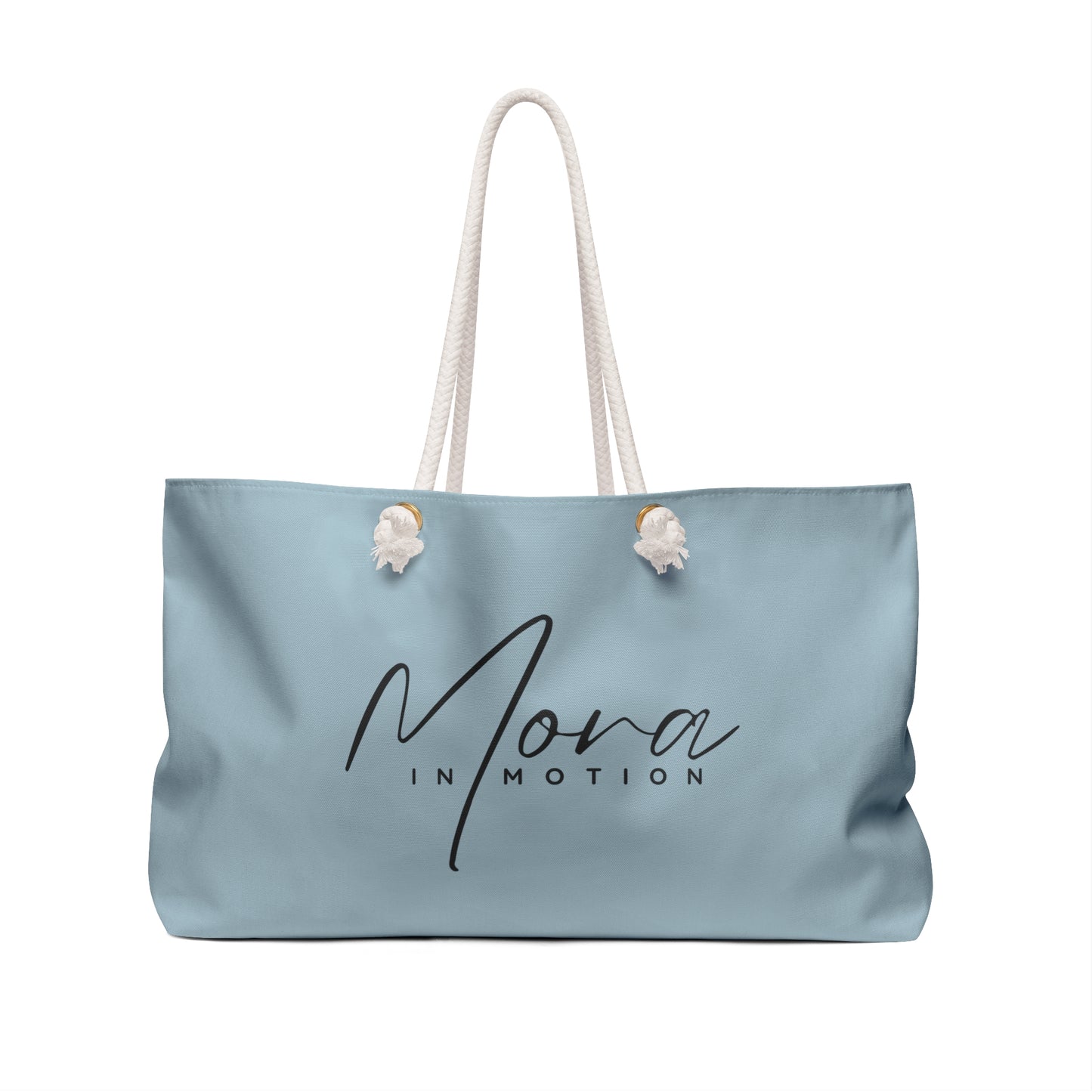 "Mora In Motion- Own Your Moment" Cool Blue Weekender Tote