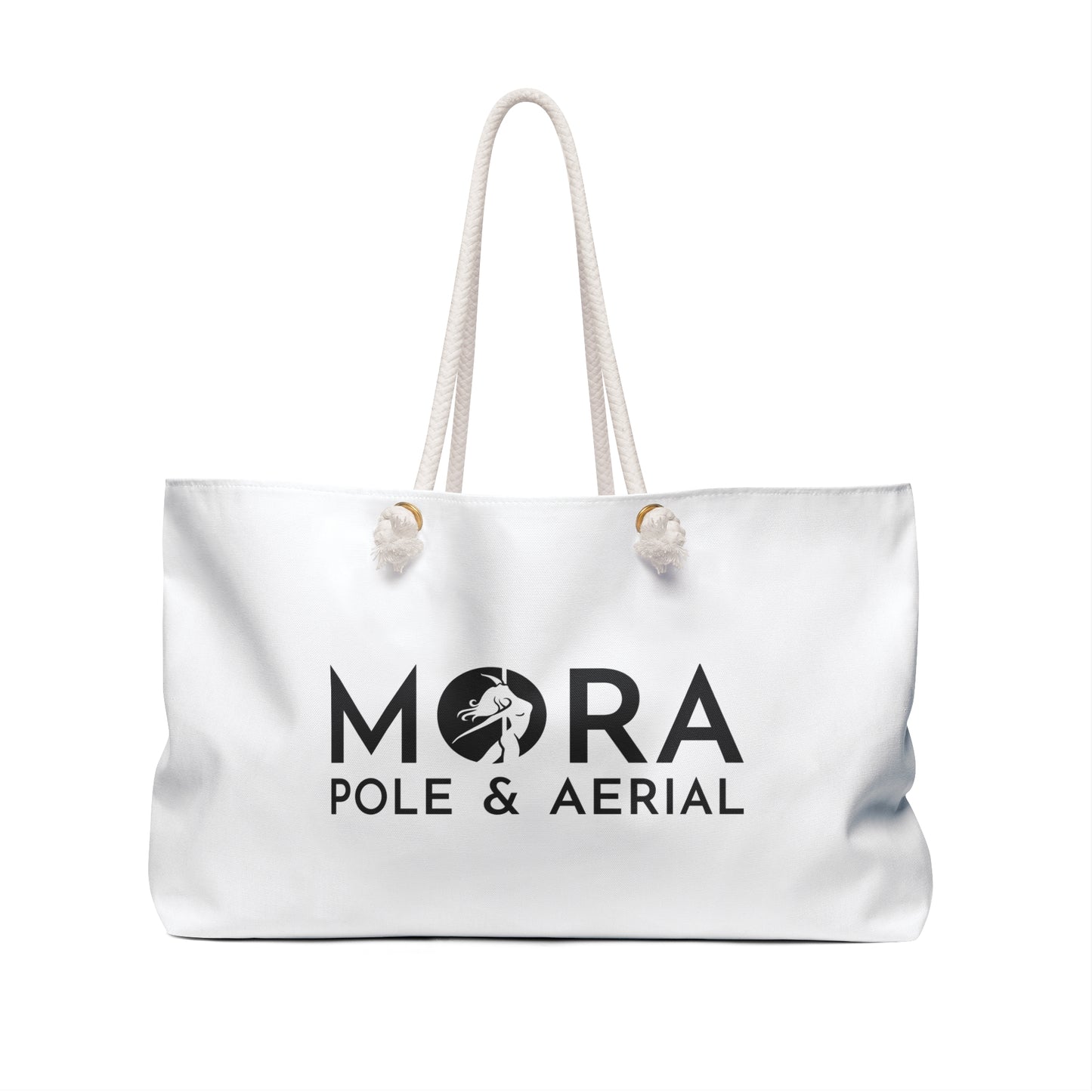 "Mora Pole & Aerial- Own Your Moment" White/Pole Weekender Tote