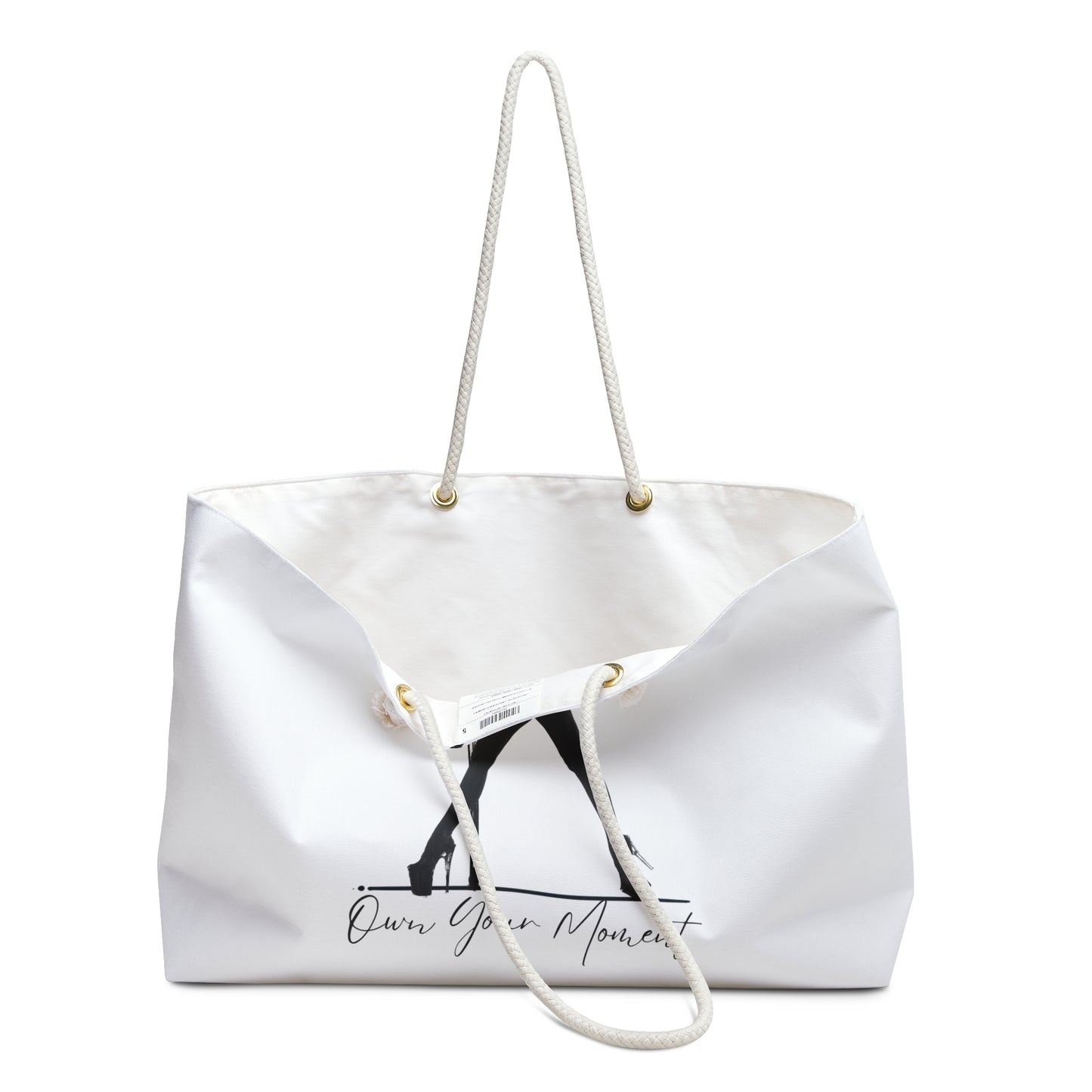 "Mora Pole & Aerial- Own Your Moment" White/Pole Weekender Tote