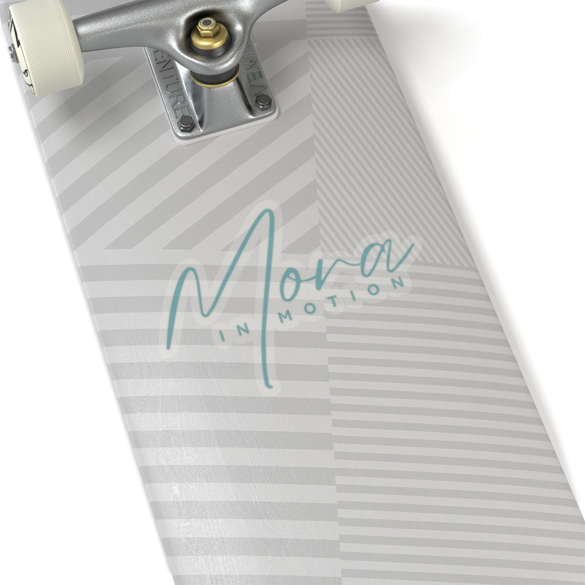 "Mora In Motion" in Teal Kiss-Cut Stickers