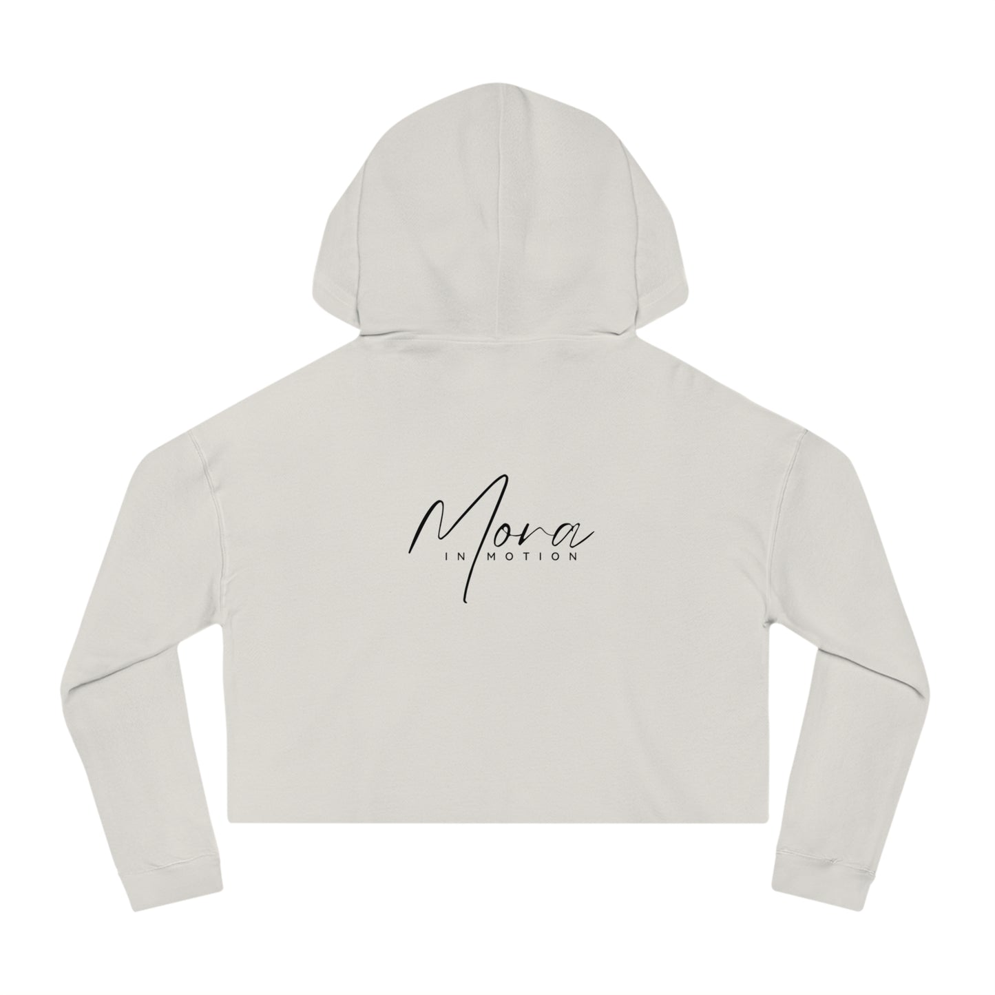 "Own Your Moment in Motion"  (Heels) Cropped Hooded Sweatshirt