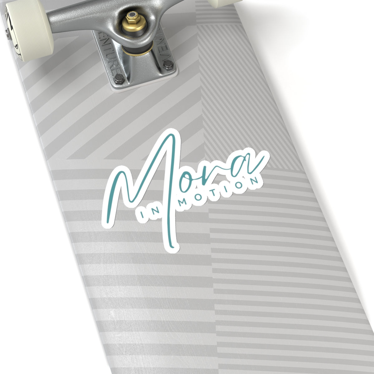 "Mora In Motion" in Teal Kiss-Cut Stickers