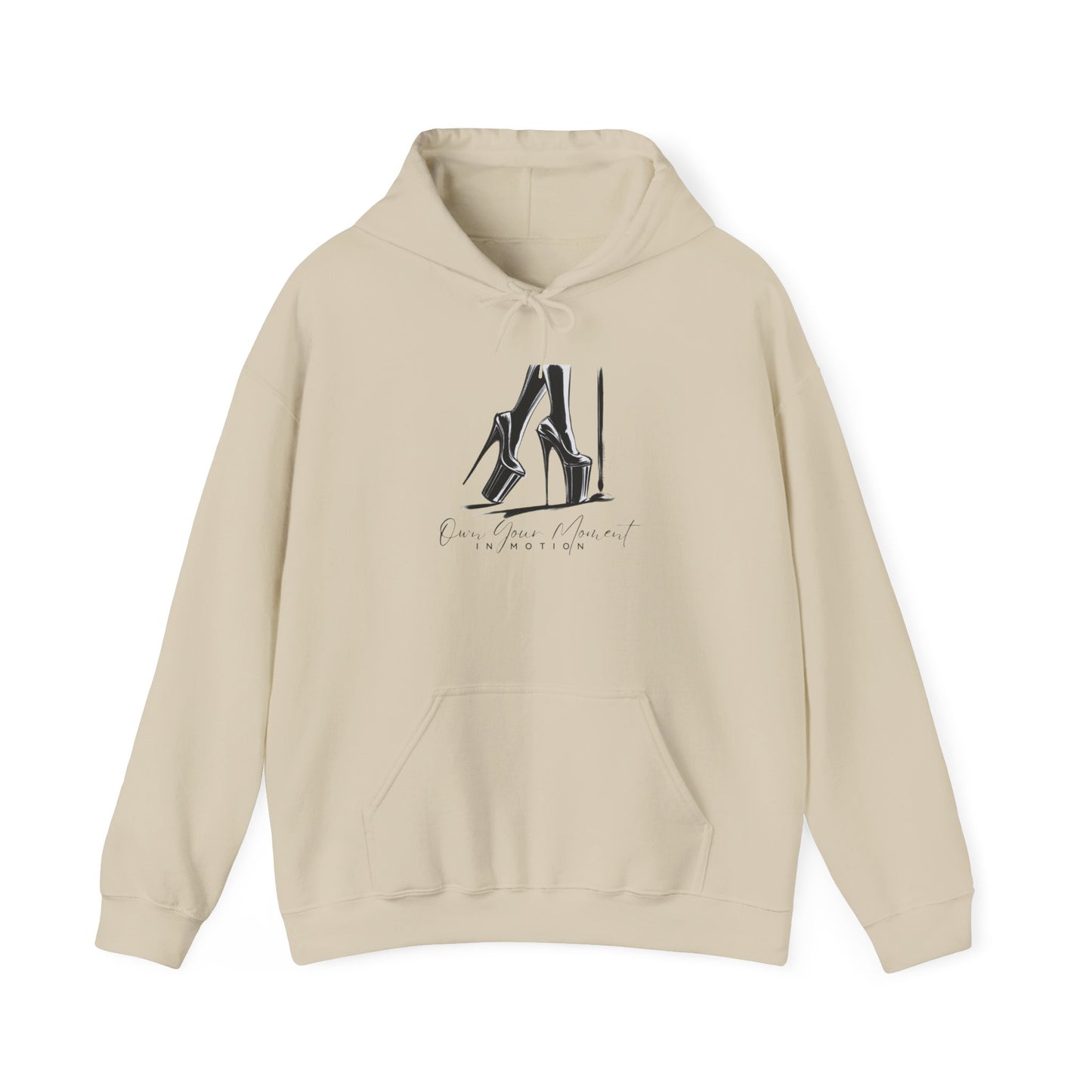 "Own Your Moment in Motion" (Heels) -Unisex Heavy Blend™ Hooded Sweatshirt